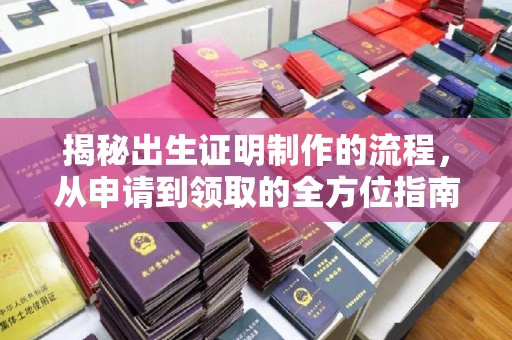河南揭秘出生证明制作的流程，从申请到领取的全方位指南