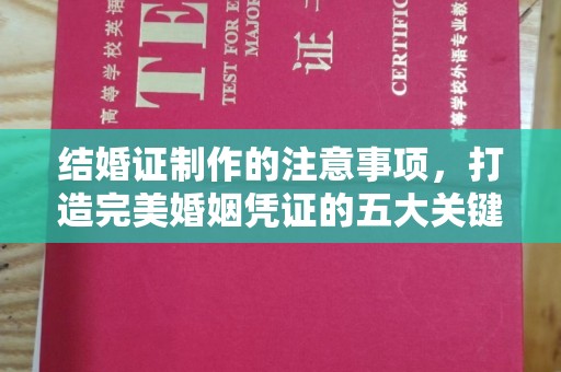 河南结婚证制作的注意事项，打造完美婚姻凭证的五大关键点