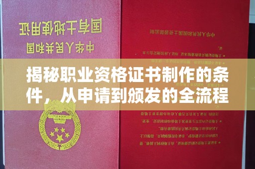 河南揭秘职业资格证书制作的条件，从申请到颁发的全流程解析