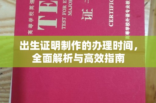河南出生证明制作的办理时间，全面解析与高效指南