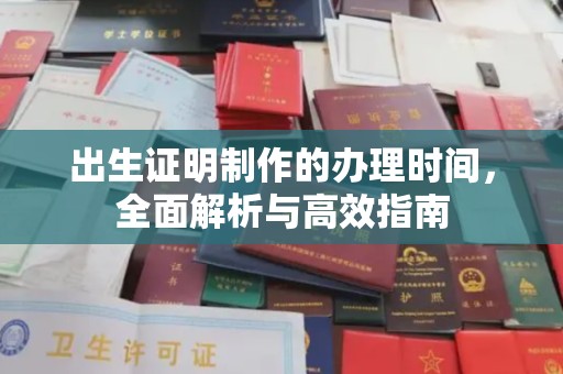 河南出生证明制作的办理时间，全面解析与高效指南