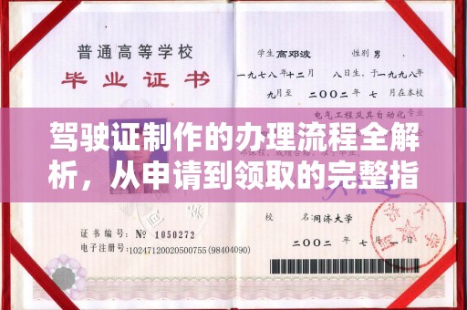 河南驾驶证制作的办理流程全解析，从申请到领取的完整指南