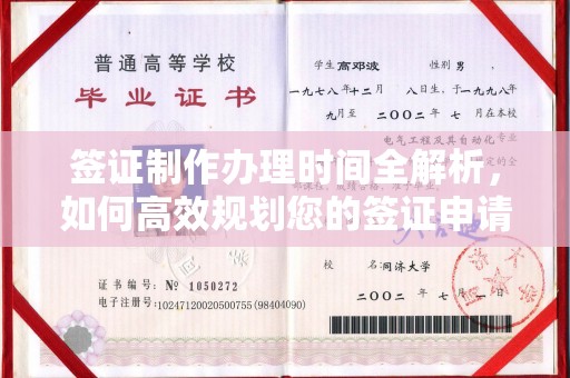 河南签证制作办理时间全解析，如何高效规划您的签证申请流程
